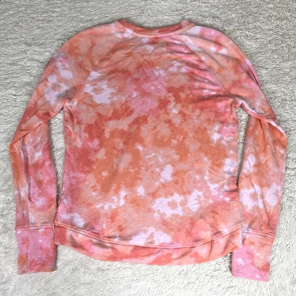 Athleta Mindset Printed Sweatshirt in Positive Latitude Tie Dye Tulip Hem Lounge - Picture 5 of 9
